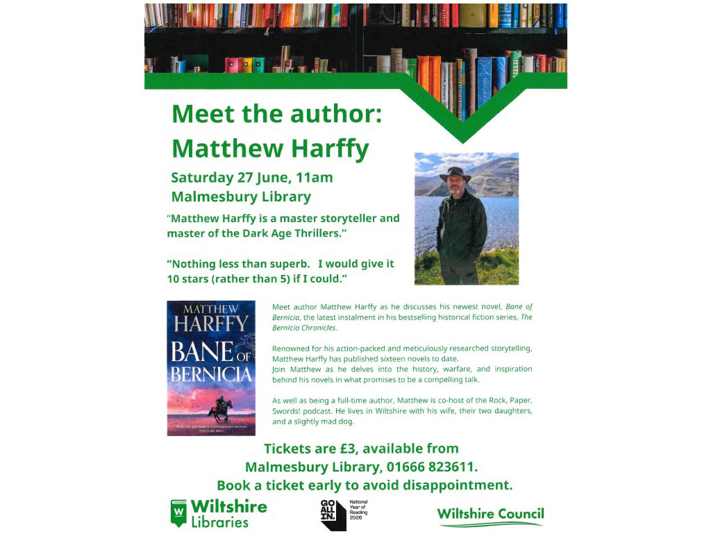 Meet the Author: Matthew Harffy - Malmesbury Library